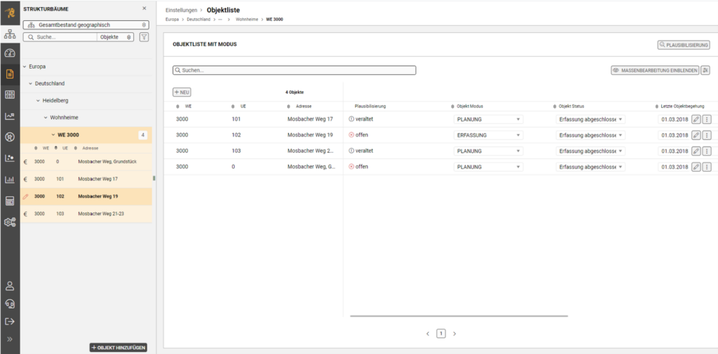 Immobilienportfolio strukturieren